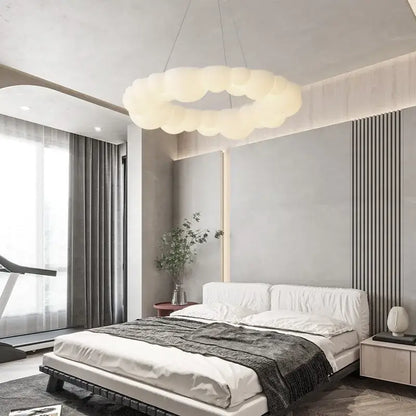 Modern white sculptural cloud living room ceiling lamp