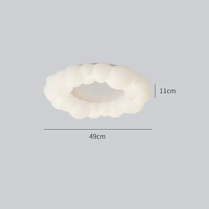 Modern white sculptural cloud living room ceiling lamp