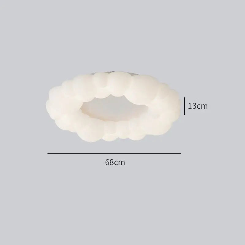 Modern white sculptural cloud living room ceiling lamp
