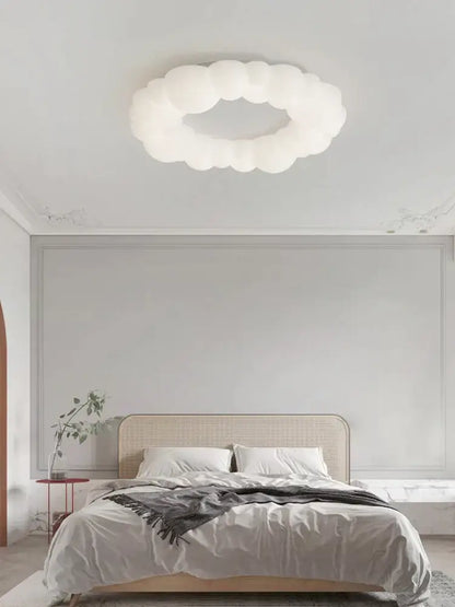 Modern white sculptural cloud living room ceiling lamp