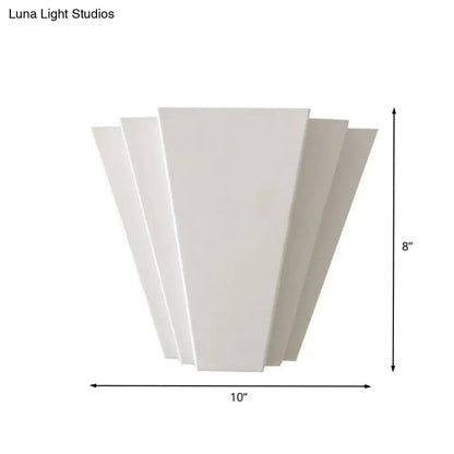 Modern white sector flush mount led wall sconce – living room light