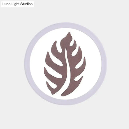 Modern white sector leaf pattern wall light – living room sconce