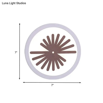 Modern white sector leaf pattern wall light – living room sconce