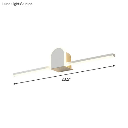 Modern white slim rod bath vanity led wall sconce 110v-240v