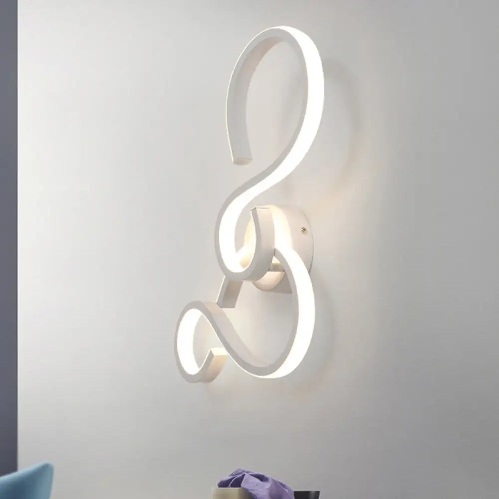 DecorBites™ Modern White Spiral Wall Sconce Light with Acrylic LED for Living Room