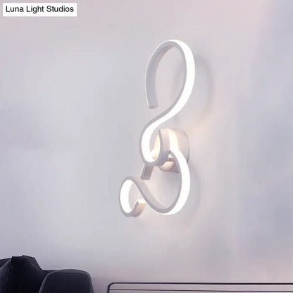 DecorBites™ Modern White Spiral Wall Sconce Light with Acrylic LED for Living Room