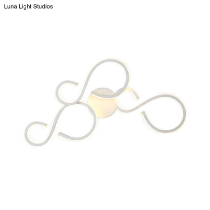 DecorBites™ Modern White Spiral Wall Sconce Light with Acrylic LED for Living Room