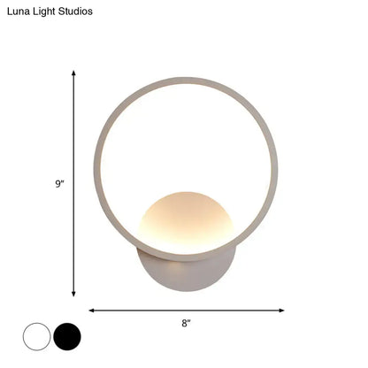 Modern white square bedside wall lamp bedroom minimalist lighting