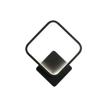 Modern white square bedside wall lamp bedroom minimalist lighting