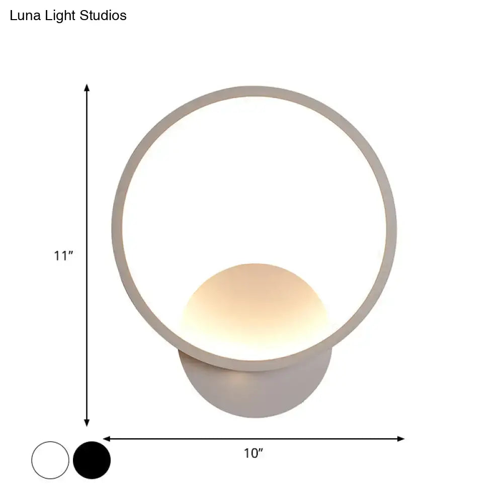 Modern white square bedside wall lamp bedroom minimalist lighting