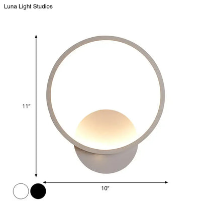 Modern white square bedside wall lamp bedroom minimalist lighting