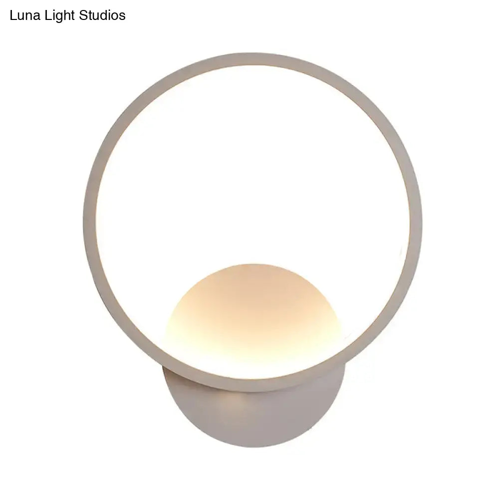Modern white square bedside wall lamp bedroom minimalist lighting