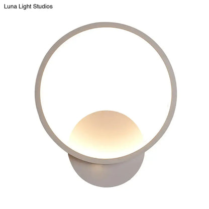 Modern white square bedside wall lamp bedroom minimalist lighting