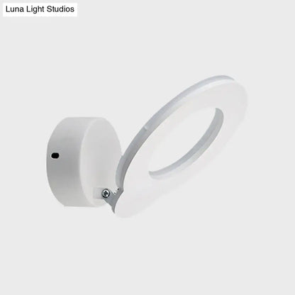 Modern white square led wall sconce bedroom warm natural light