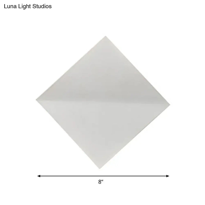 Modern white square wall sconce bedroom direct wired electric light