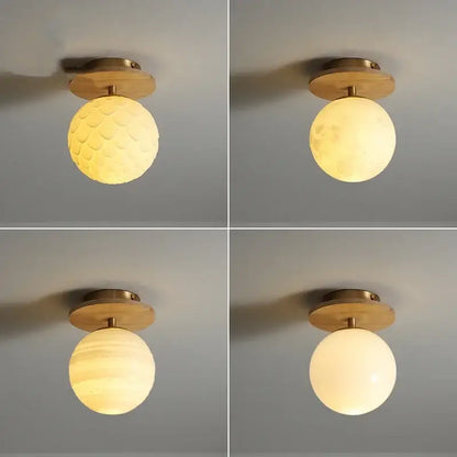 Modern white textured ceramic wood led ceiling light bedroom