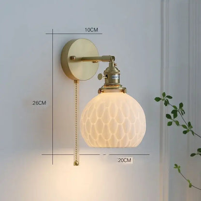 Modern white textured glass ceramic led pendant light kitchen