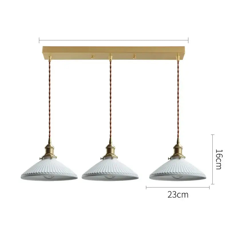 Modern white textured glass ceramic led pendant light kitchen