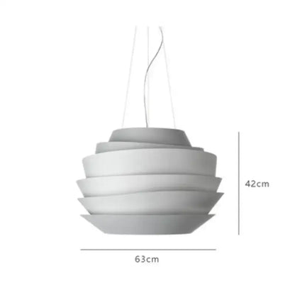 Modern white tiered industrial iron art pendant lights kitchen decor