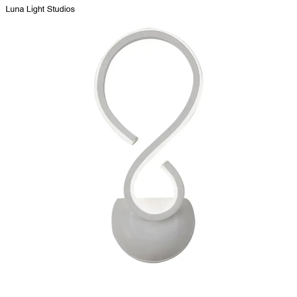 Modern white twist led wall lamp living room infinity light