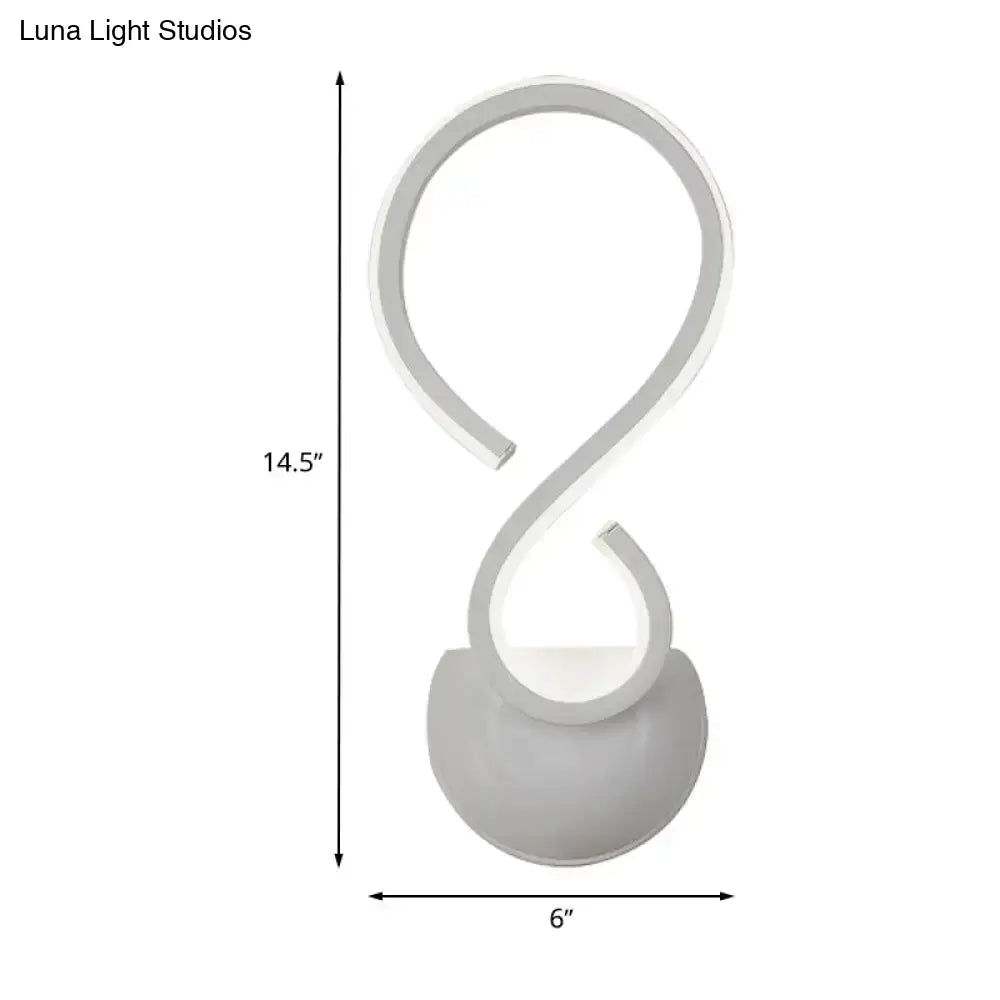 Modern white twist led wall lamp living room infinity light