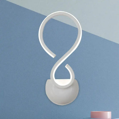Modern white twist led wall lamp living room infinity light