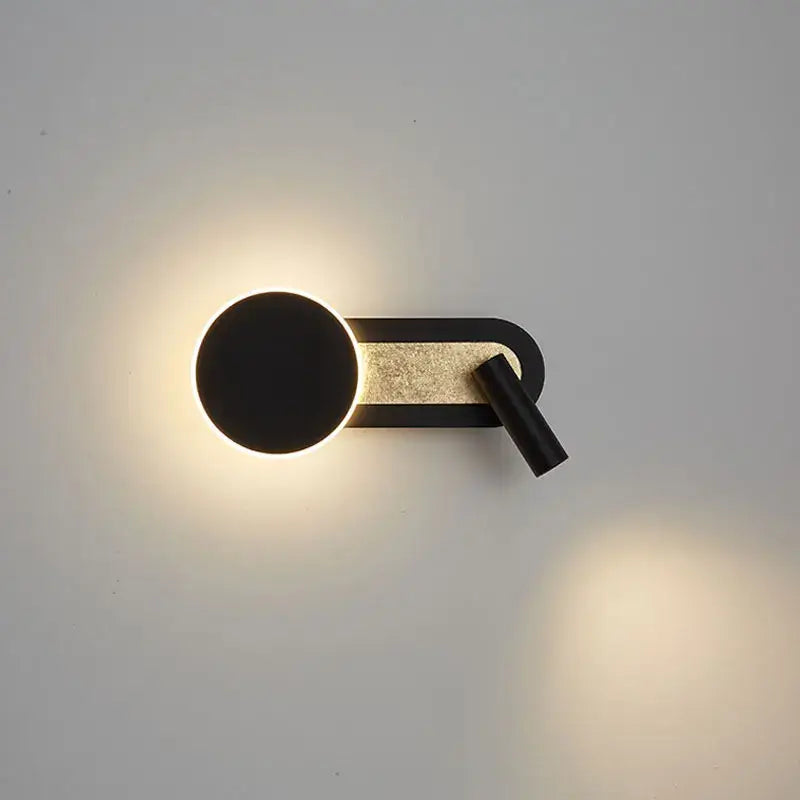 Modern white wall light with adjustable spotlight for living room