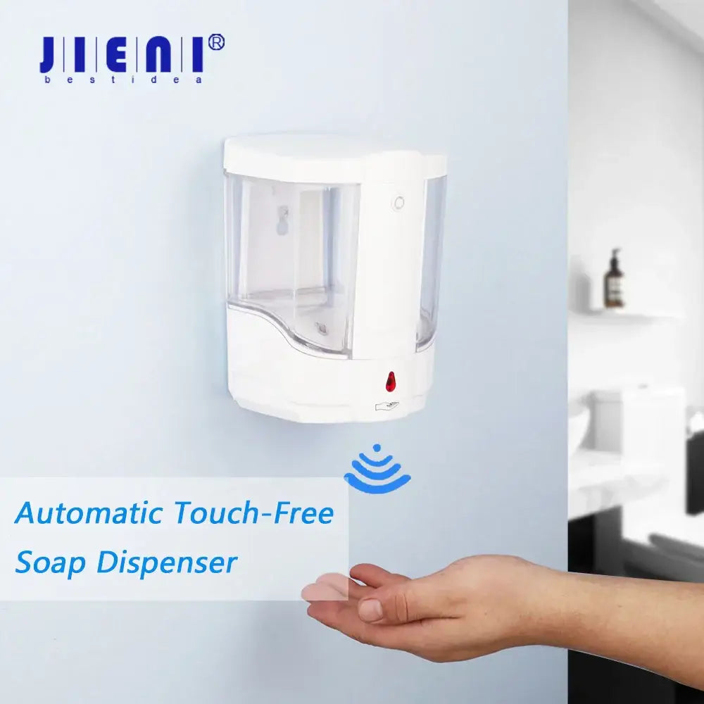 Modern white wall mounted automatic liquid soap dispenser kitchen