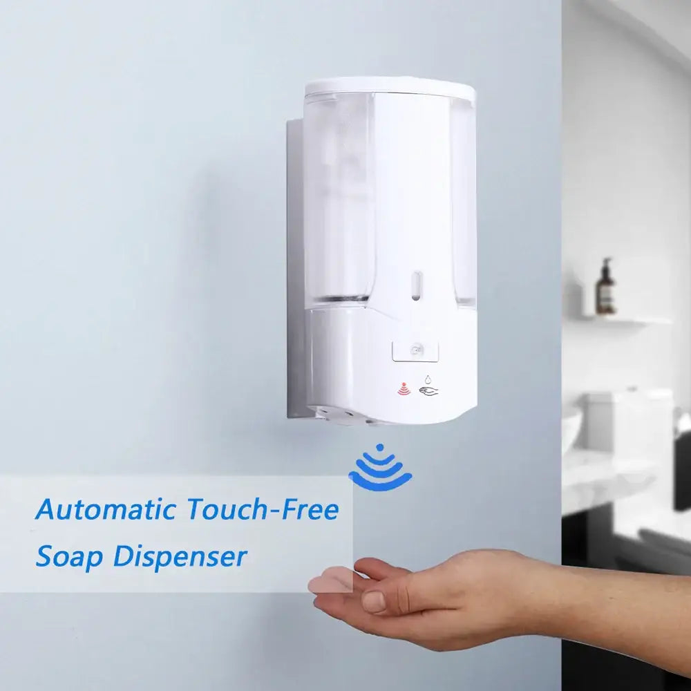 Modern white wall mounted automatic liquid soap dispenser kitchen