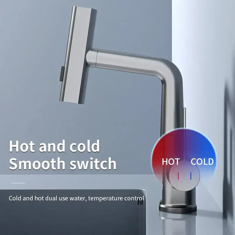 Modern white waterfall digital display basin faucet bathroom mixer