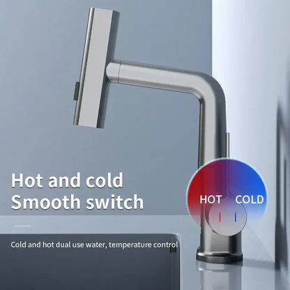 Modern white waterfall digital display basin faucet bathroom mixer