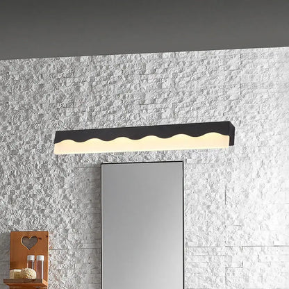 Modern white wave led vanity light fixture bathroom wall lamp