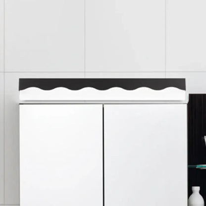 Modern white wave led vanity light fixture bathroom wall lamp