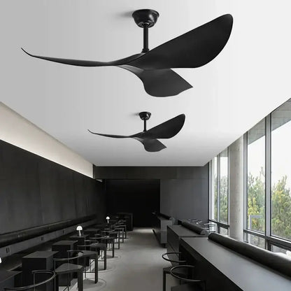 Modern white wood ceiling fan living room sleek wing blades