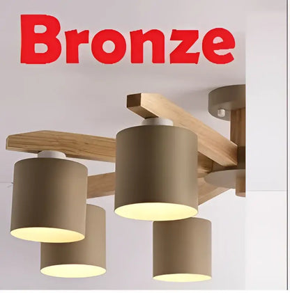 Modern white wood chandelier – kitchen island lighting fixture