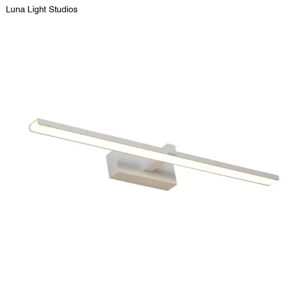 Modern white & wood led wall lamp bathroom vanity light