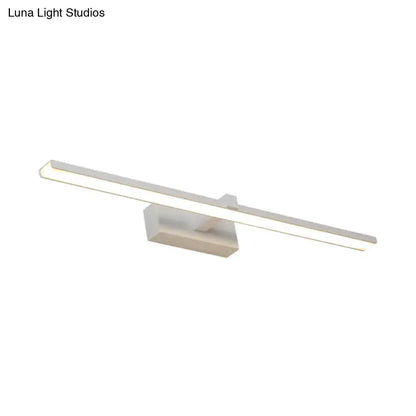 Modern white & wood led wall lamp bathroom vanity light