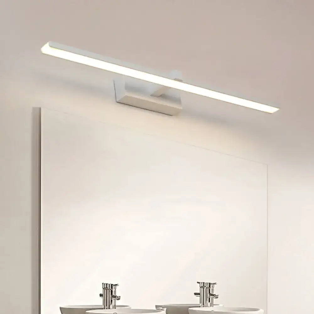Modern white & wood led wall lamp bathroom vanity light