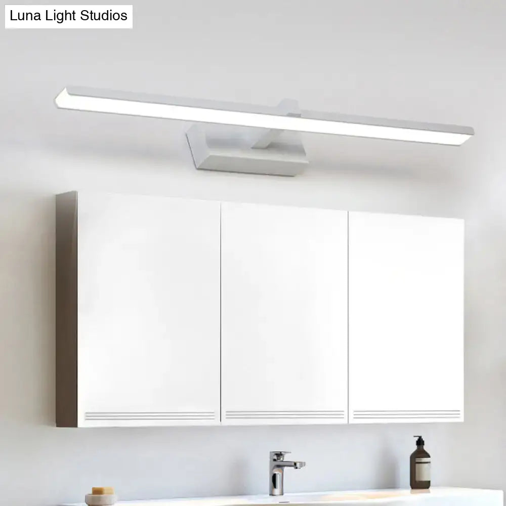 Modern white & wood led wall lamp bathroom vanity light