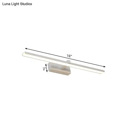 Modern white & wood led wall lamp bathroom vanity light