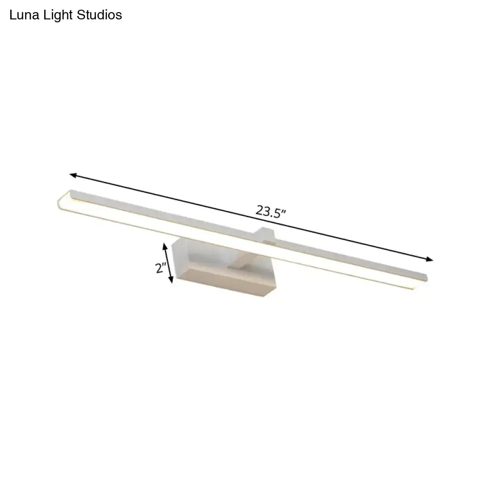 Modern white & wood led wall lamp bathroom vanity light