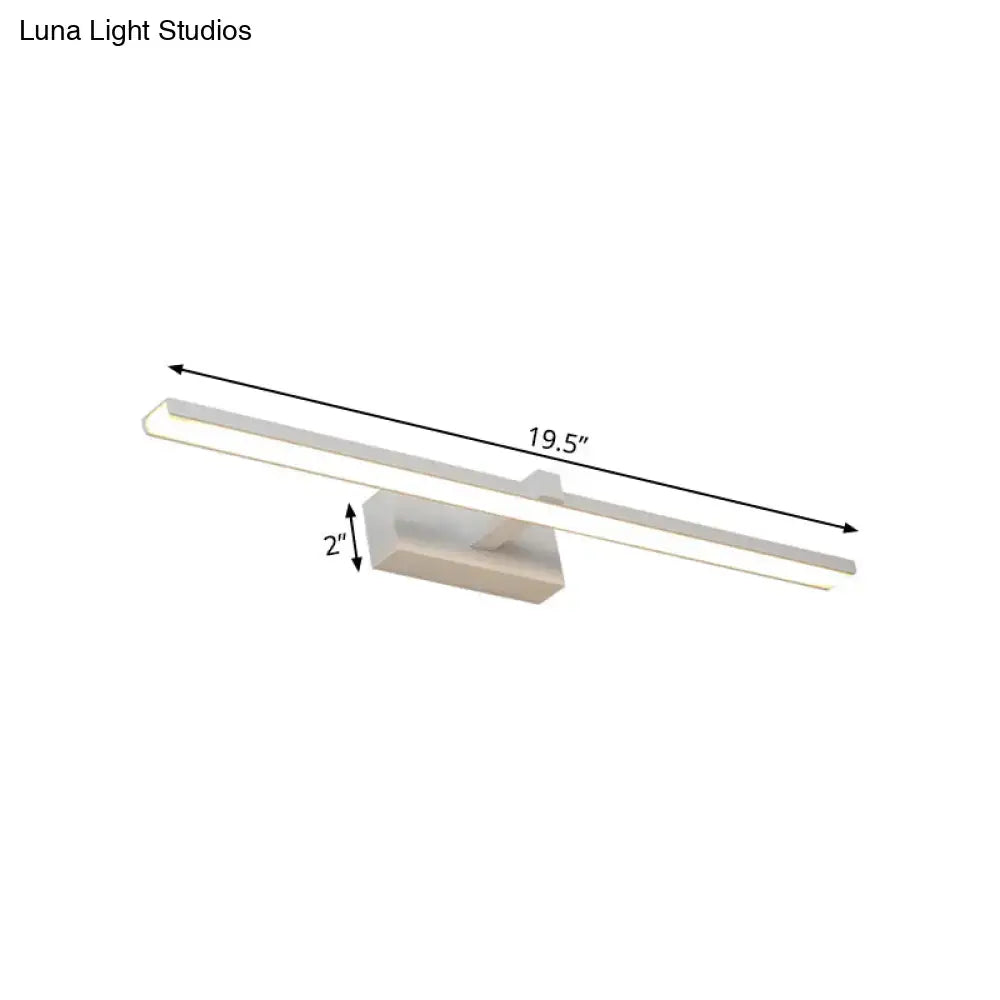 Modern white & wood led wall lamp bathroom vanity light
