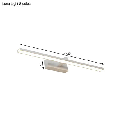 Modern white & wood led wall lamp bathroom vanity light