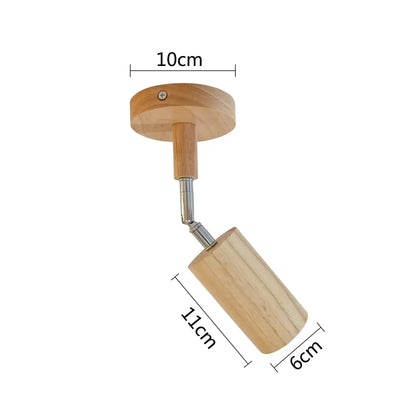 Modern wood 4-light led ceiling lamp kitchen track lighting