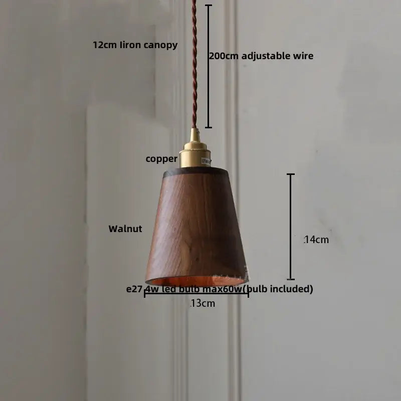 Modern wood and green led glass pendant lamp dining room
