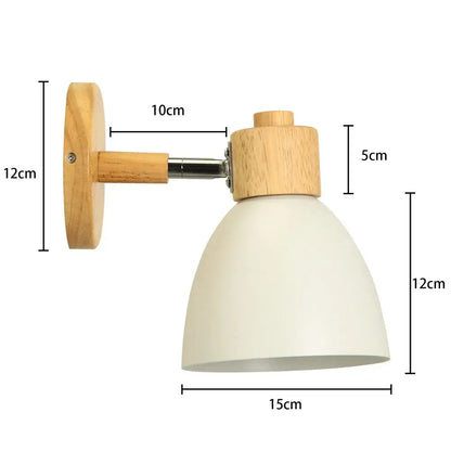Modern wood and metal wall sconce – bedroom aisle led wood wall light