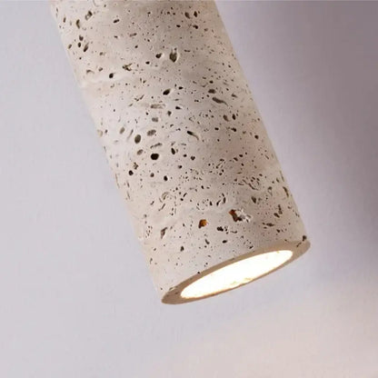 Modern wood and travertine led wall lamp bedroom sconce