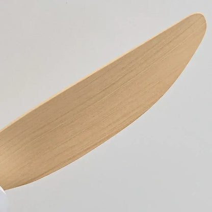 Modern wood and white ceiling fan with 30w remote control bedroom light