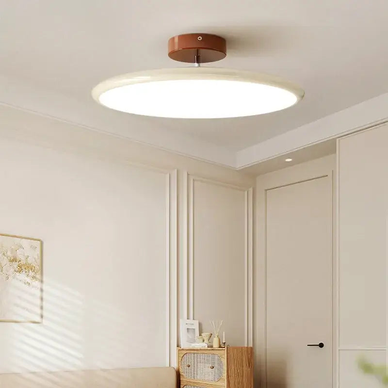 Modern wood and white nordic ceiling light living room dimmable