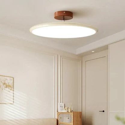 Modern wood and white nordic ceiling light living room dimmable